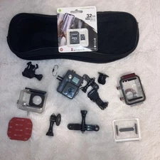 GoPro Hero Plus & Accessories Bundle Lot Mounts Hinges Cases Mixed Parts