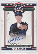 2022 Panini USA Baseball Stars & Stripes Blue Ink 64/499 Adam Hachman Auto 0i1b