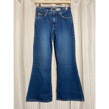 Vintage Blue Asphalt Flare Jeans Womens Size 3 Medium Wash Wide Leg Made in USA