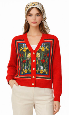 Roberto Cavalli Class Sequin Embellished Cardigan Strickjacke Jacke Pullover S