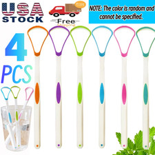 4Pcs Tongue Scraper Tongue Coating Removal Cleaner Oral Removal Scraper US STOCK