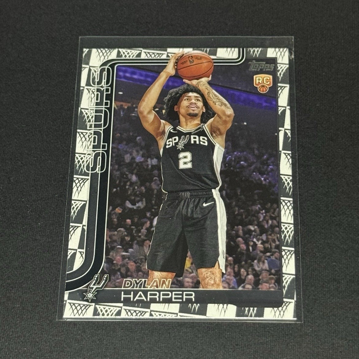 Topps 2025-26 Dylan Harper Rookie #202 Crackleboard San Antonio Spurs