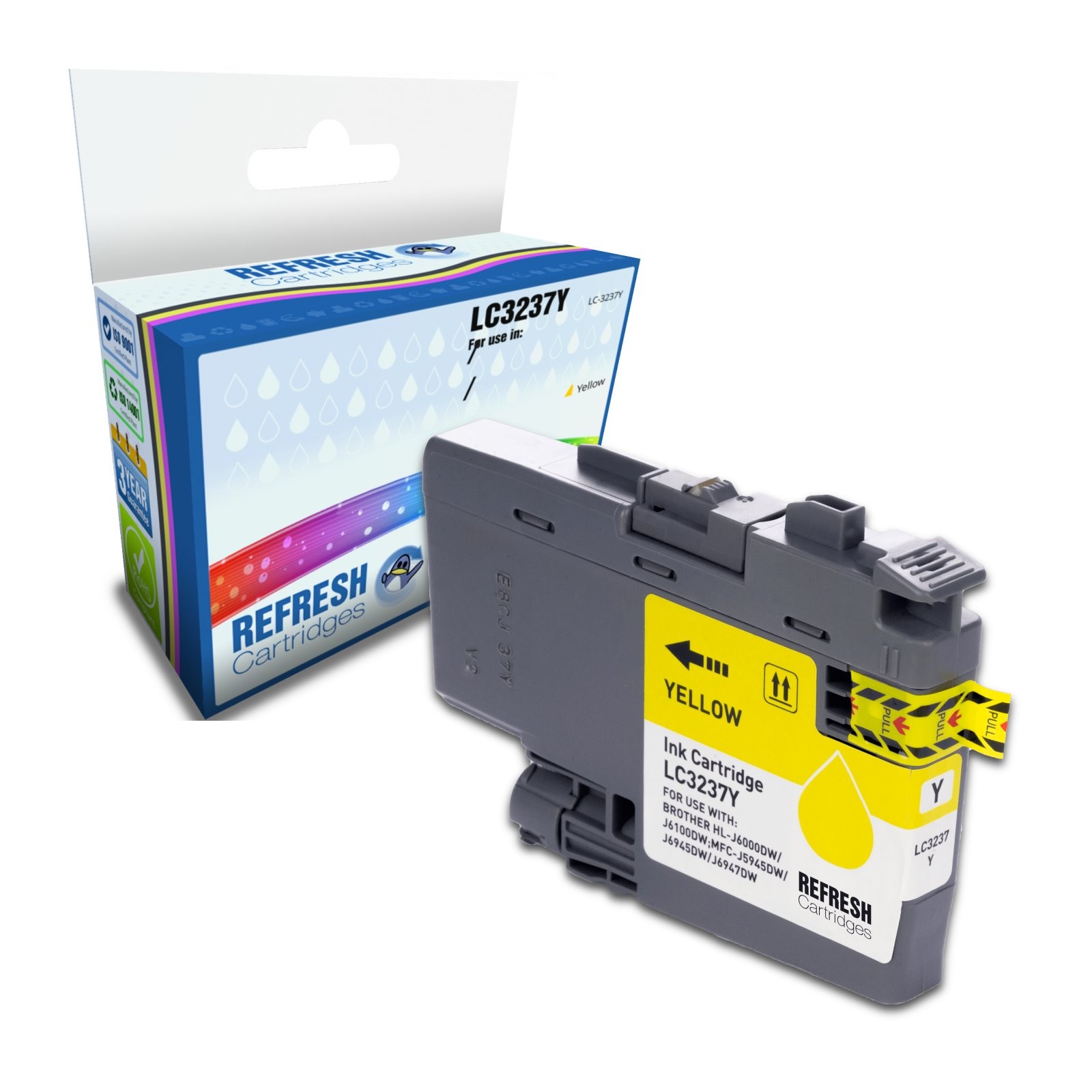 Refresh Cartridges Yellow LC3237Y Ink Compatible With Brother Printers