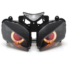 Fully Assembled Headlight Amber Red Devil Eye For Honda CBR1000RR 2004-07 2005