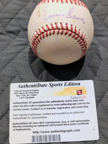 Ernie Banks Signed Baseball - Chicago Cubs HOF "Mr. Cub" - COA - 100% Charity