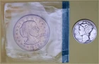 Lot of 2 Coins – 1 Mint Susan B Anthony Dollar (1979P) & 1 Mercury Dime (1944P)