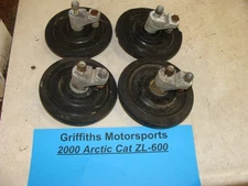 2000 ARCTIC CAT ZL600 EFI oem track idler idle wheels mounts bogies brackets (4)
