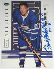 FRANK MAHOVLICH SIGNED PARKHURST ORIGINAL SIX MAPLE LEAFS CARD AUTOGRAPH “HOF”!!