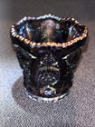 Vintage Imperial Glass Purple Amethyst Toothpick Holder Iridescent — photo 1