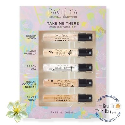 PACIFICA Beauty Take Me There Mini Perfume EDP Spray Set 5 Fragrances 0.05 oz