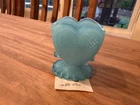 Degenhart Glass  Heart Sweetheart Toothpick Holder Milk Blue Vintage