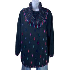 Vintage Victoria Harbour Oversized Beaded Cowl Neck Sweater Sz S