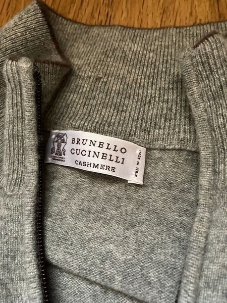 Brunello Cucinelli Pullover Herren Grau 52 #HBO