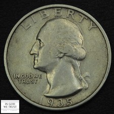 1935 S George Washington Silver Quarter 25C