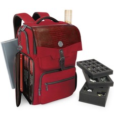 ENHANCE Collector's Edition DnD Backpack - DM Bag, fits 6-8 Books (Dragon Red)