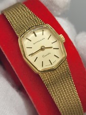 Orologio donna SVIZZERO [COME NUOVO] anni 80 Wittnauer LONGINES 16 X 18mm tono oro 6,5"