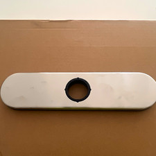 Plastic Faucet Escutcheon Plate Cover with Center Hole, 3-Hole Deck Plate