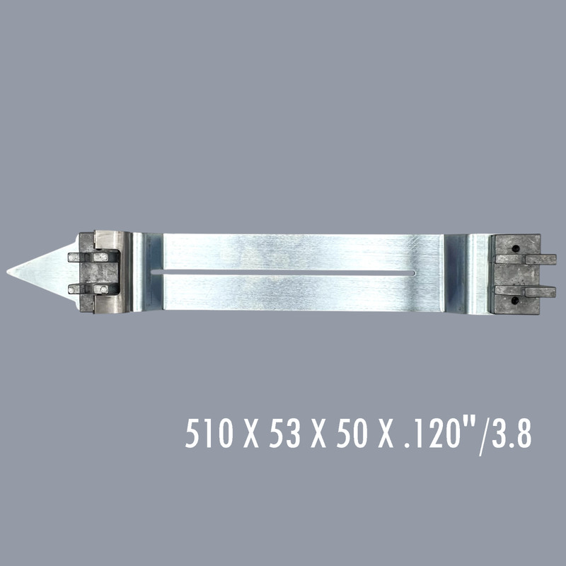 Skid Plate for Soff-Cut Saws Stainless Steel 510 X 53 X 50 X .120"/3.8 With Clip