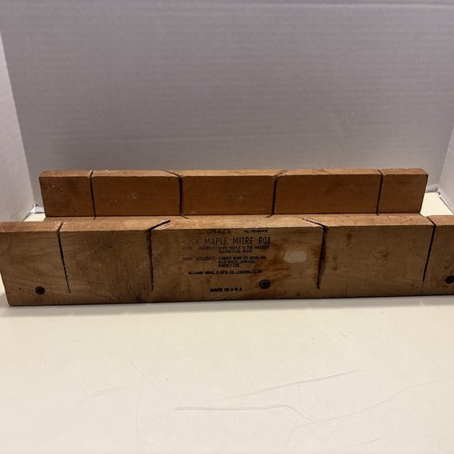 Vintage Blue Grass Rock Maple Miter Box, Louisville Kentucky - Picture 2 of 8