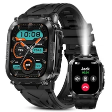 Smart Watches for Men,130 Days Extra-Long Battery,1.96" HD Display Black