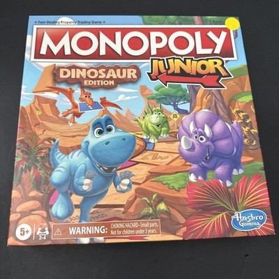 Hasbro Gaming Monopoly Junior Jr Dinosaur 2021 Edition Kids Board Game Sealed