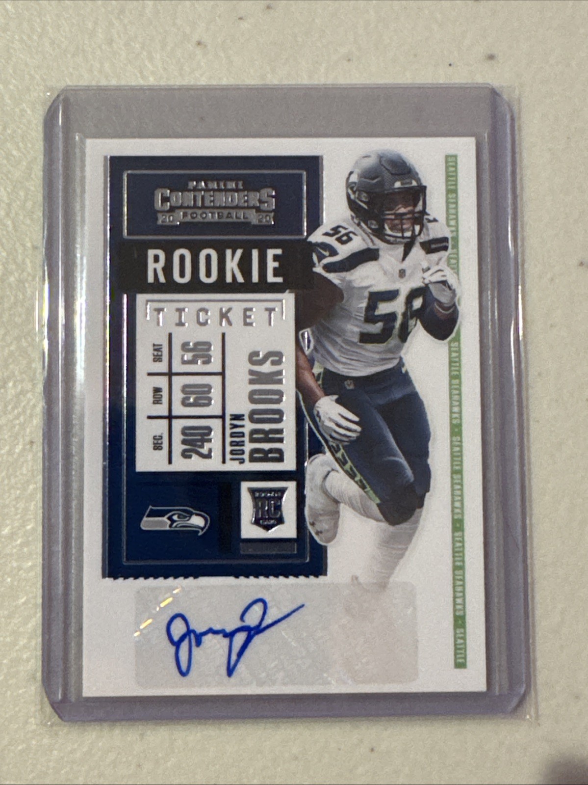 Jordyn Brooks Panini Contenders #154 Autograph