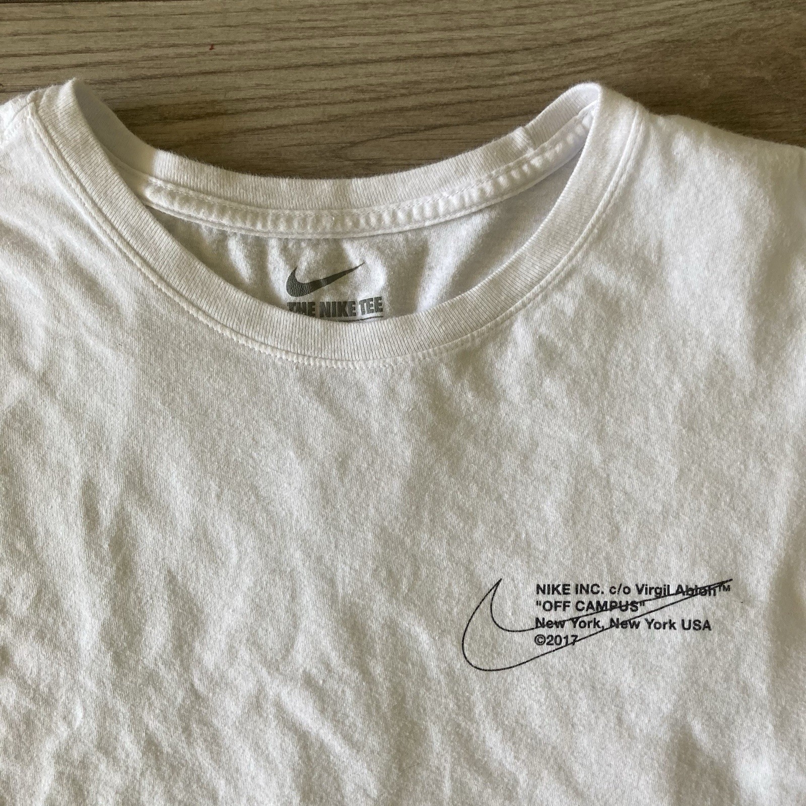 OFF WHITE X NIKE T shirt manica lunga Nike x Virgil Abloh Off White off campus 2017 new york