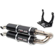 TRINITY RACING 1831-0715 TR-4160S-BK Stage 5 Dual Slip-On Muffler Stage 5