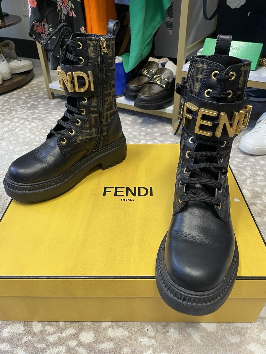 fendi fendigraphy biker boots size 35 | eBay
