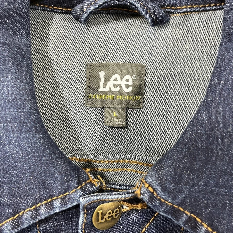 Lee Men's Denim Jean Jacket Large Trucker Rider Reg Fit Extreme Motion - Image 3 of 4