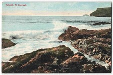 Polzeath North Cornwall - Vintage Oatey Postkarte X30