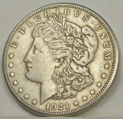 1921-S 1$ Geniune Morgan Silver Dollar Nice XF/AU