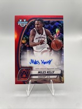 2024-25 Bowman Chrome U Basketball Miles Kelly Red #76 Auto 4/5 Auburn