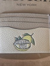NWT Coach Women's Slim ID Card Case With Lemon Graphic CAT71