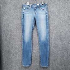 AG Adriano Goldschmied Jeans Women 28 Blue The Stilt Cigarette Leg Zip Fly Denim