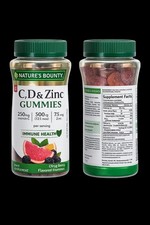Natures Bounty C,D & Zinc ~ 70 Gummies Citrus...