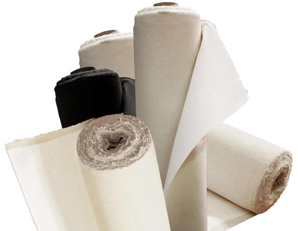 60"-84" Artist Canvas Roll, Un/Primed, White/Black, Cotton/Linen Bulk Discount - Image 2 of 4