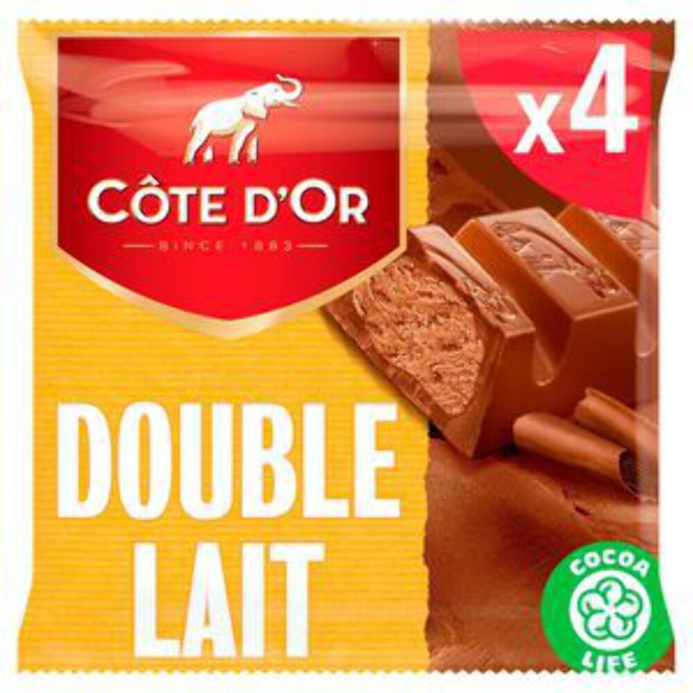 Côte d'Or Belgian Chocolate| Milk Bar Praline Double Lait 4-Pack
