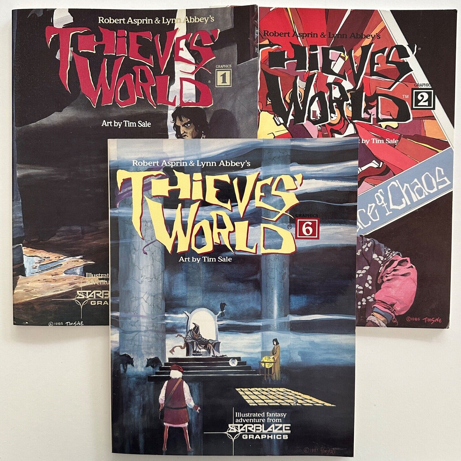 Thieves' World Graphic Novel TPB Book Volumes 1, 2, and 6.  1986