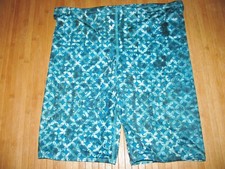 HARD CORE SPORT Swimsuit JAMMER Size 34 Poly SWIM Suit TEALS GREENS and WHITE