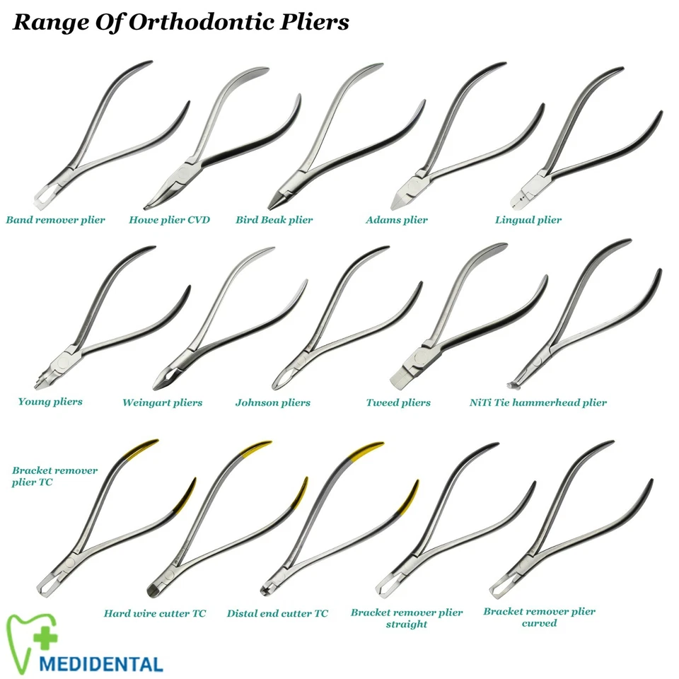 TK PLUS Range of Complete Zahnheilkunde Kieferorthopädie Instrumente Universalzangen New