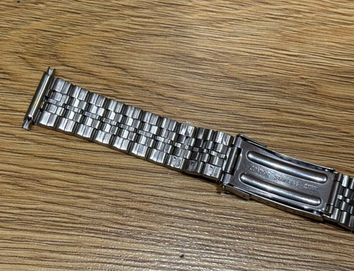 Condor Brushed Stainless Steel + Yellow Gold Plated Watch Bracelet Band 18mm - Picture 6 of 8