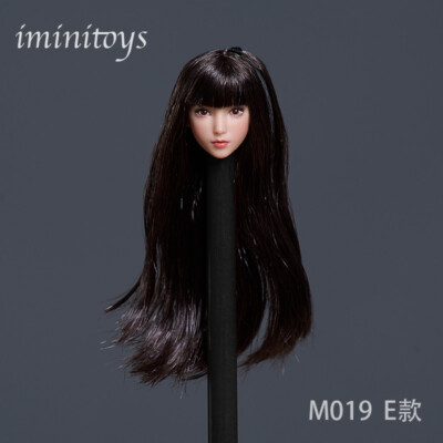 Iminitoys 1/12 M019E Anime Beauty Girl Long hair Head Sculpt Fit 6'' Female Body