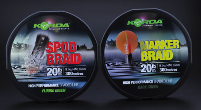 Korda Marker & Spod Braid Long Casting Braided Mainline 300m 20lb Fishing Line