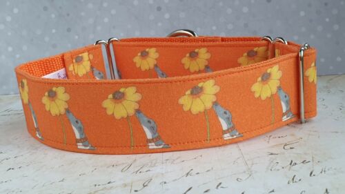 Just sniffing on orange by the artist Jane Wren. 40mm Martingale Collar. - Picture 1 of 1