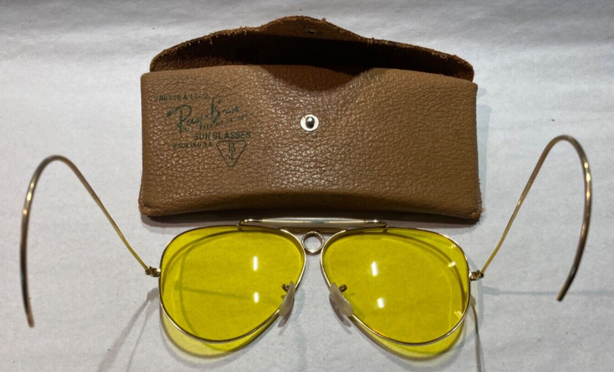 Vtg Ray-Ban B&L 1/10 12k GF Kalichrome Bullet Hole Shooter
