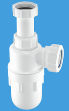 Image of McAlpine A10A Plastic Adjustable Bottle Trap Waste -1¼ " Inlet White 32mm