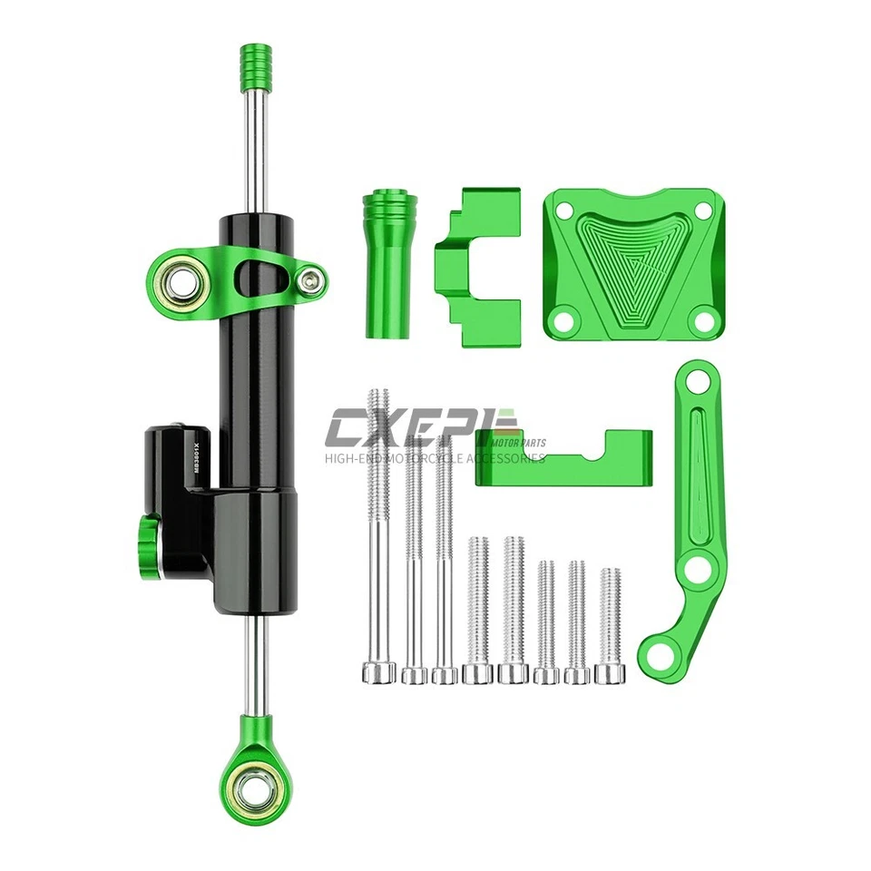 Steering Stabilize Damper Bracket Mount Kit For Kawasaki NINJA300 2013-2017 Foto 2 de 4