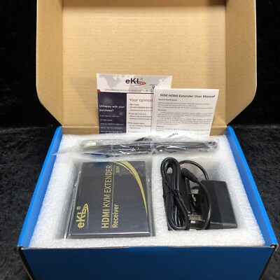 eKL USB KVM and HDMI Over CAT6 / CAT7 Extender 230ft Extension (HEK60)