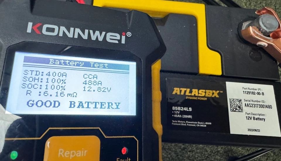 85B24LS Hankook AtlasBX 2017-2024 Tesla Model 3 Y 12V Battery 45Ah OEM ShipFAST - Image 4 of 4